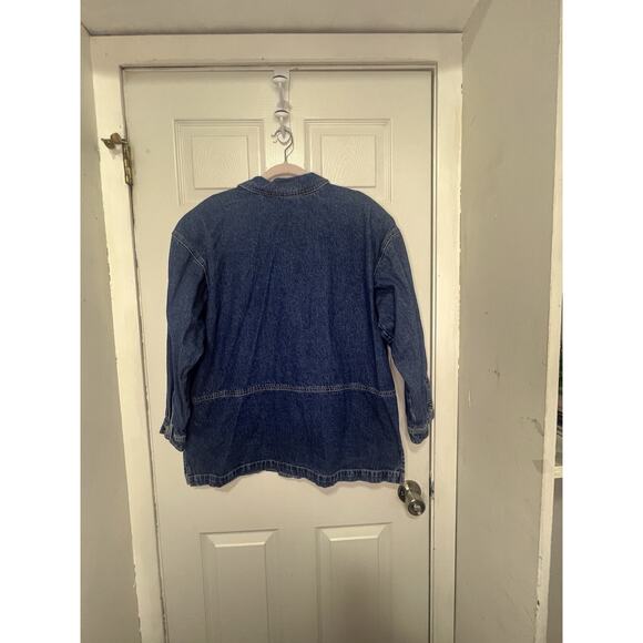 Vintage Coldwater Creek Woman’s Plus Denim Chore Jacket Size 2x 100% Cotton. - Picture 4 of 8